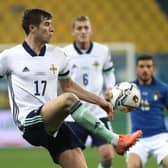 Middlesbrough's Paddy McNair playing for Northern Ireland.