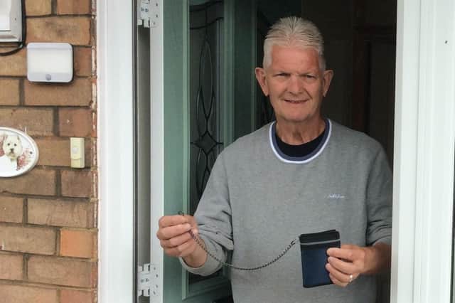 Ken Thompson wants to thank the mystery motorist who is believed to have driven around 30 miles in total to drop his wallet off after he lost it in Hartlepool.