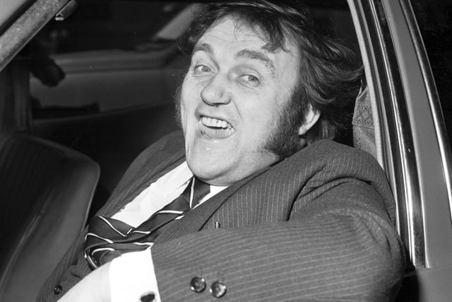 The late, great comedian and actor Les Dawson in Edinburgh in January 1974.