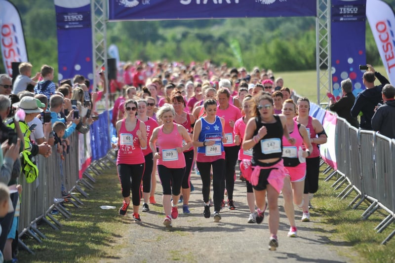 Race for Life competitors on their way in the run four years ago.