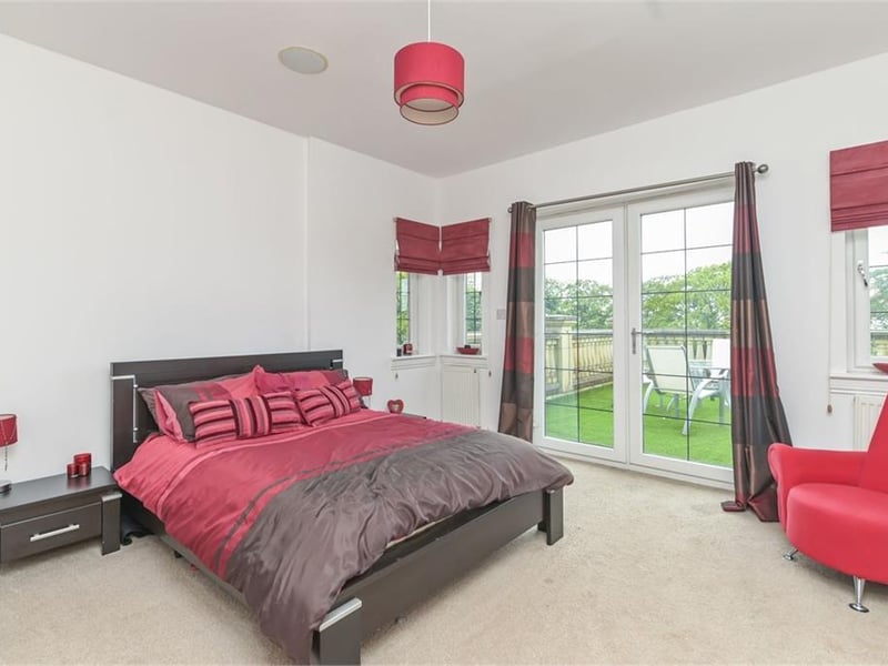 Bedroom 4 with access to terrace above the coach porch.