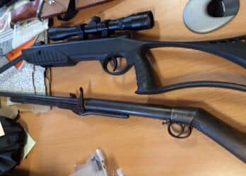 Cleveland Police released images of the weapons seized in Hartlepool on July 22.