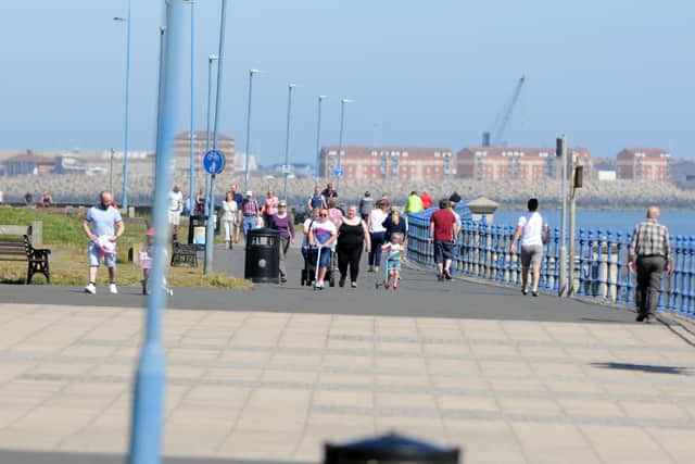 Hot weather brought out the crowds to Seaton Carew on Wednesday.