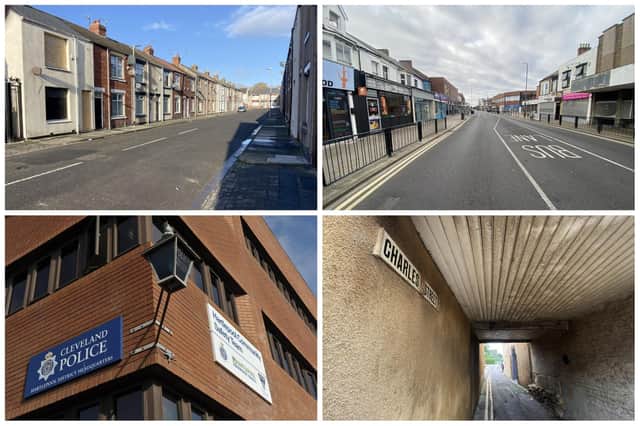 Some of the locations where latest Home Office figures say most crime is reported to be taking place in Hartlepool.
