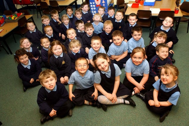 Lots of faces to recognise among these new starters at Kingsley Primary School.