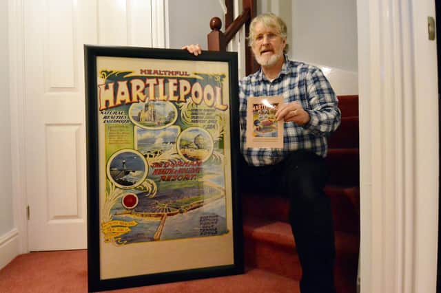 Author Ian Lightfoot with his book and a copy of the original poster. Picture by FRANK REID