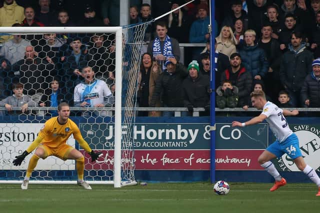 Hartlepool United were blitzed in the first half by Barrow. (Credit: Michael Driver | MI News)