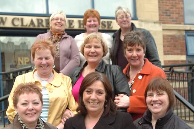 Back to 2008 when these former Galleys Field pupils got back together. They are;
Rear left to right; Christine Puckrin, nee Wrigley; Christine Fletcher; June Winwood, nee Stewart.
Centre left to right; Sandra Moore, nee Train, Susan Hall, nee Fawcett; Linda Willmaser, nee Mallabar.
Front left to right; Marilyn Taylor, nee Sanderson, Jennifer Turner, nee Thompson, Irene Cannell, nee Boagey.