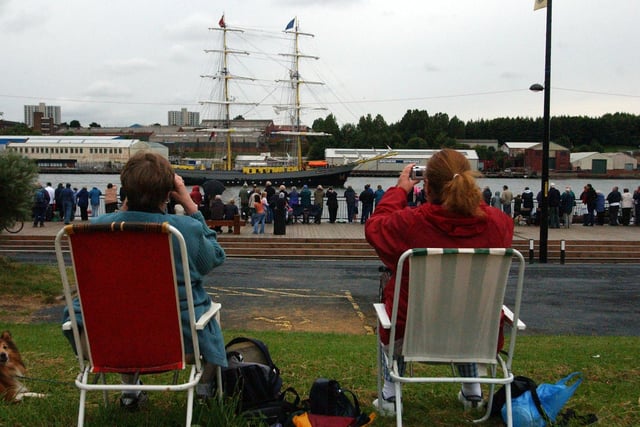 Time to take a photograph as a memento of the Tall Ships.