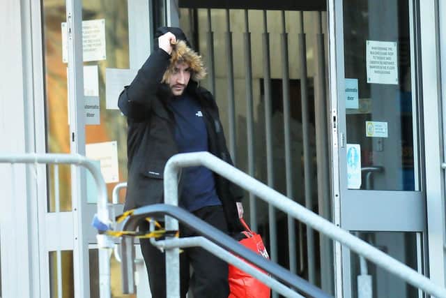 Ryan Parker outside Teesside Magistrates Court at his last appearance. Picture by Frank Reid.