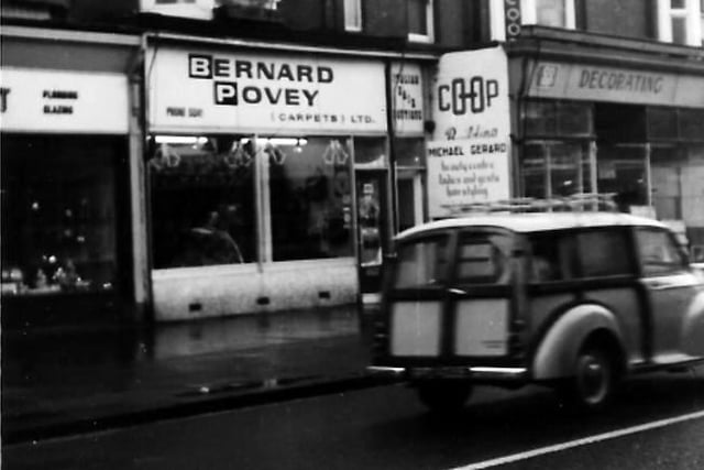 Back to 1974 for this view of Bernard Povey Carpets. Photo: Hartlepool Library Service.