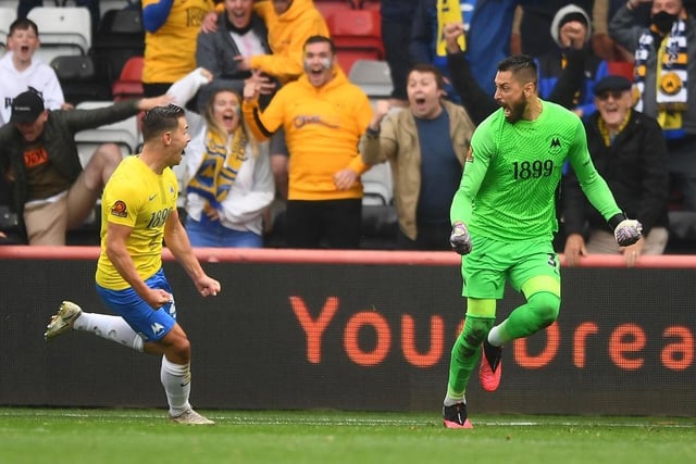 Covolan will need little introduction to Hartlepool supporters as the man who scored the equalising goal for Torquay United in their play-off final in 2021. Someone who would likely split the opinions of supporters, Covolan is available having been released from Port Vale. (Photo by Harry Trump/Getty Images)