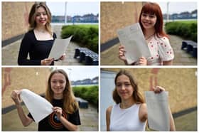 Two sets of twins at St Hild's celebrate their GCSE results.
