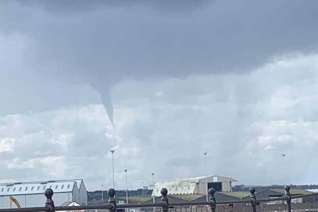 A funnel cloud pictured above the Headland area of Hartlepool. Picture by Scott Robson