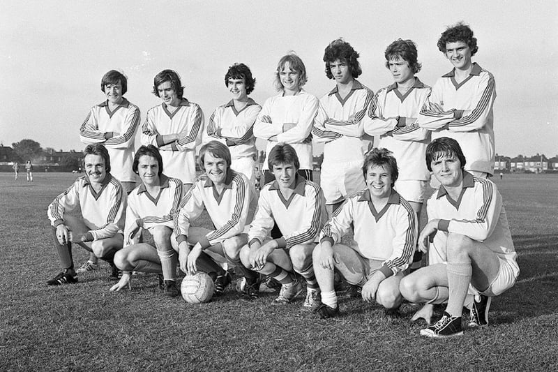 The Mail's own football team in 1978. Can you spot future television presenter Jeff Stelling in the line up?