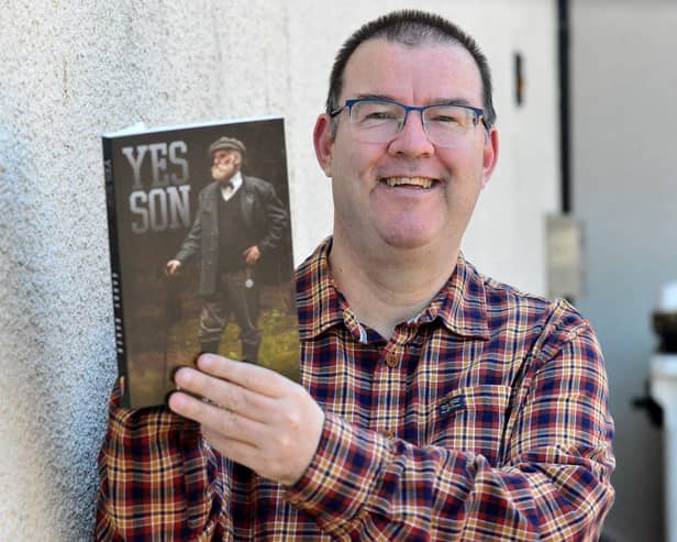 Gary Baker with his new book Yes Son. Picture by FRANK REID