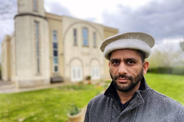 Muhammad Ahmad outside the Nasir Mosque in Hartlepool. Picture by FRANK REID