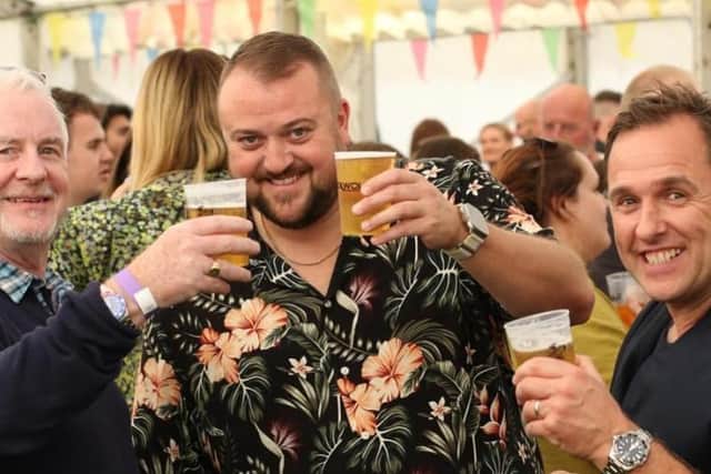 Drinkers enjoying themselves at the beer festival in aid of Hartlepool's Alice House Hospice.