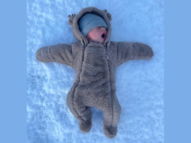Rowan, age 4 weeks, arrived just in time for Christmas.
