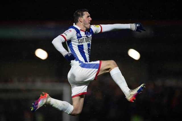 Callum Cooke earned Hartlepool United a crucial Boxing Day win over Rochdale. (Credit: Mike Morese | MI News)