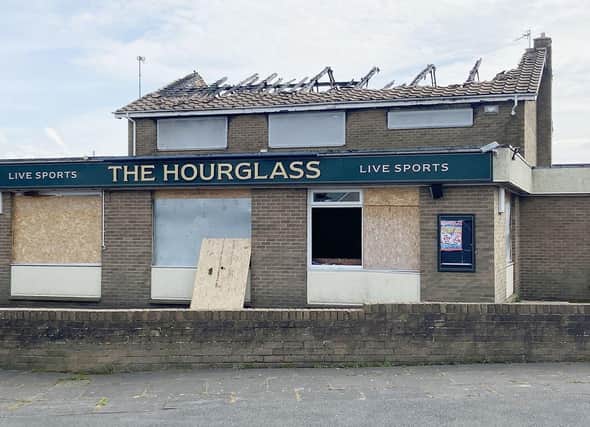 The derelict Hourglass Pub has been targeted by arsonists in recent years.
