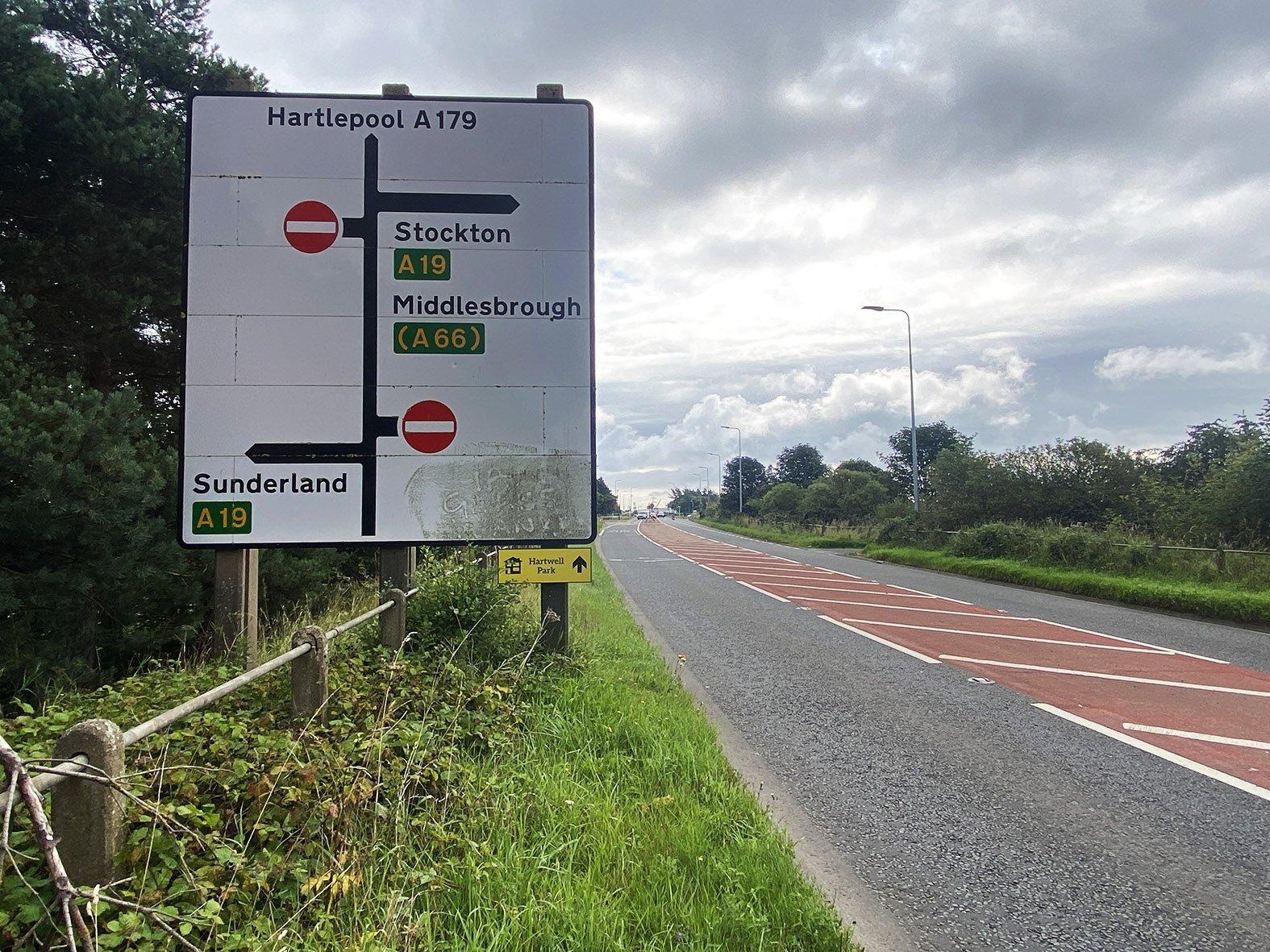 Road in and out of Hartlepool is closed following a four-vehicle collision