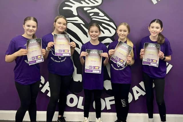 Karen Liddle School of Dance youngsters from left: Ava Martin, Melody Gallighan, Lyla Hutchinson, Ebony Miller and Darcey Stothart.