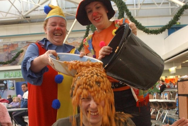 This McDonald's worker endured a bath of beans in the Middleton Grange Shopping Centre in 2004.
