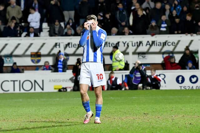 Hartlepool United suffered penalty shootout heartache against Rotherham United. Picture by FRANK REID