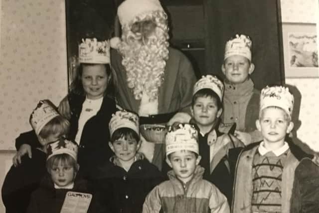 Santa in Binns in the mid 1970s.