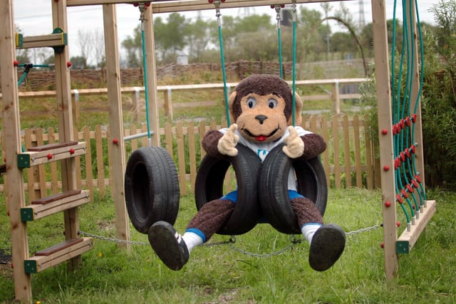 A new playground at Saltholme and Hartlepool United mascot H'Angus was loving the official opening of it in 2009.