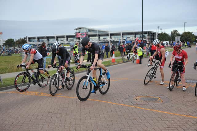Competitors taking part in a previous year's Hartlepool Big Lime Triathlon.