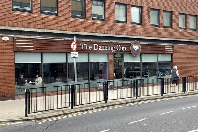The scene of a fire at the Dancing Cup, in York Road.