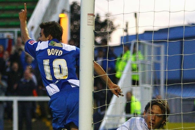 Adam Boyd was on target as Pools started with a win over Bradford.  (Photo by Matthew Lewis/Getty Images)