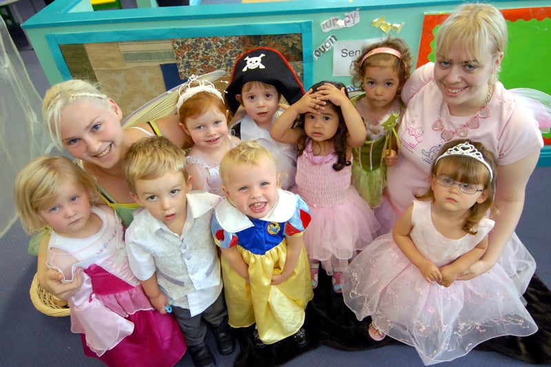 Princes and princesses at Cleadon Kindergarten on dress-up day in 2009.