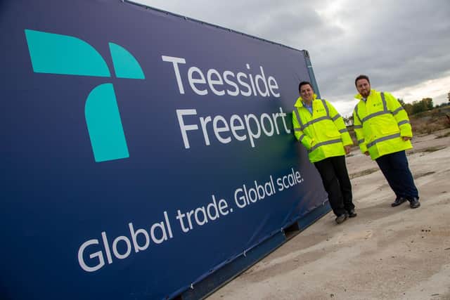 Tees Valley Mayor Ben Houchen and Redcar MP Jacob Young at the freeport launch.