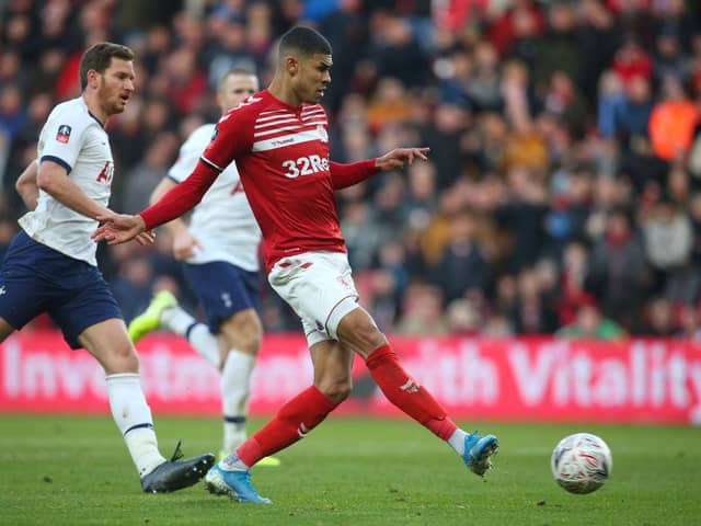 Ashley Fletcher put Middlesbrough ahead during last year's FA Cup tie against Tottenham.