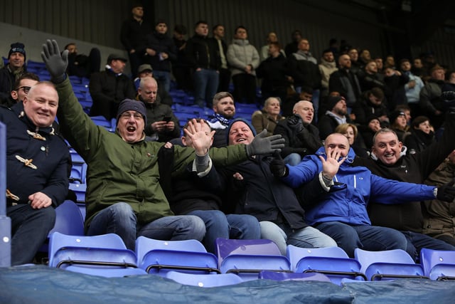 Pools fans in good spirits ahead of the game with Tranmere Rovers. (Photo: Chris Donnelly | MI News)