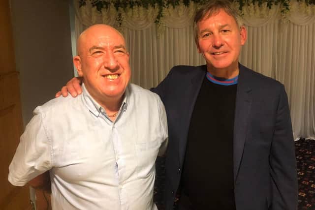 David Cranson with Bryan Robson at the event to mark the 30th anniversary of DJ Paul 'Goffy' Gough.