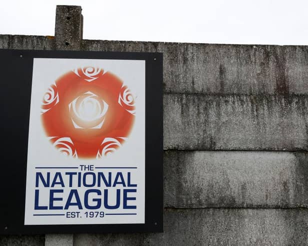National League logo. (Photo by Catherine Ivill/Getty Images)