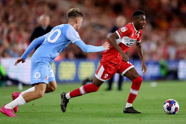 Middlesbrough winger Isaiah Jones believes automatic promotion will be the aim for Michael Carrick's side next season. (Photo by Nigel Roddis/Getty Images)