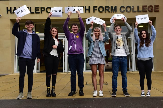 A view from Hartlepool Sixth Form College 5 years ago. In the picture are, left to right,  Micheal Jordan, Kelsey Sadler, Ben Londesbrough, Ella Dixon, Ben Thornley and Charlotte Winspear.