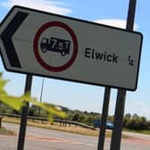 A19 Elwick sign where new route into Hartlepool will be created.