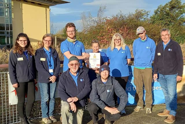 Staff at RSPB Saltholme after receiving their gold award.