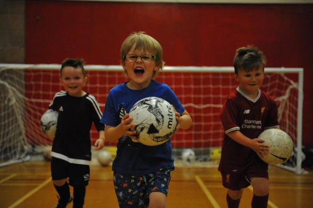 So much fun was had by these youngsters during a Footy Tots session in 2017.