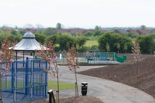 Bishop Cuthbert play area, in Hartlepool, where recent anti-social behaviour is believed to have taken place.