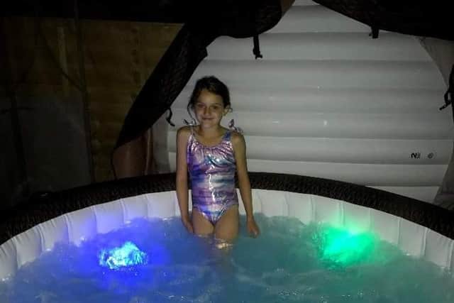 Sarah has said she got the hot tub for her daughters Amy (pictured) and Hannah.
