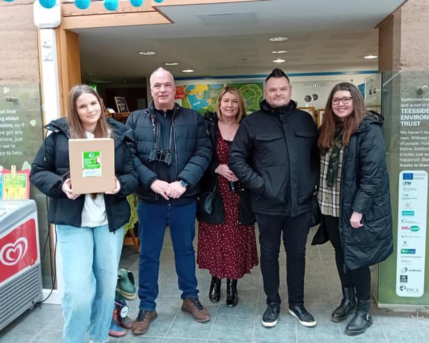 RSPB Saltholme is celebrating its one millionth visitor since it first opened its doors in 2009. Pictured here, from left, is Melody King, Barry King, Claire King, and family members Julie Schonewald and Andrew Farmer.