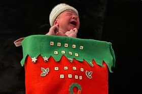 Arlo Payne was born at home in Hartlepool on Christmas Day. (Photo: North Tees and Hartlepool NHS Foundation Trust)
