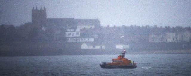 The sea state was moderate with poor visibility. Picture by Tom Collins/RNLI